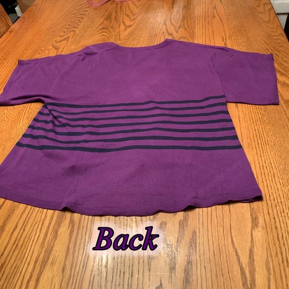 "Old Navy" sweater, purple, high/low, EUC, M - Picture 12 of 14